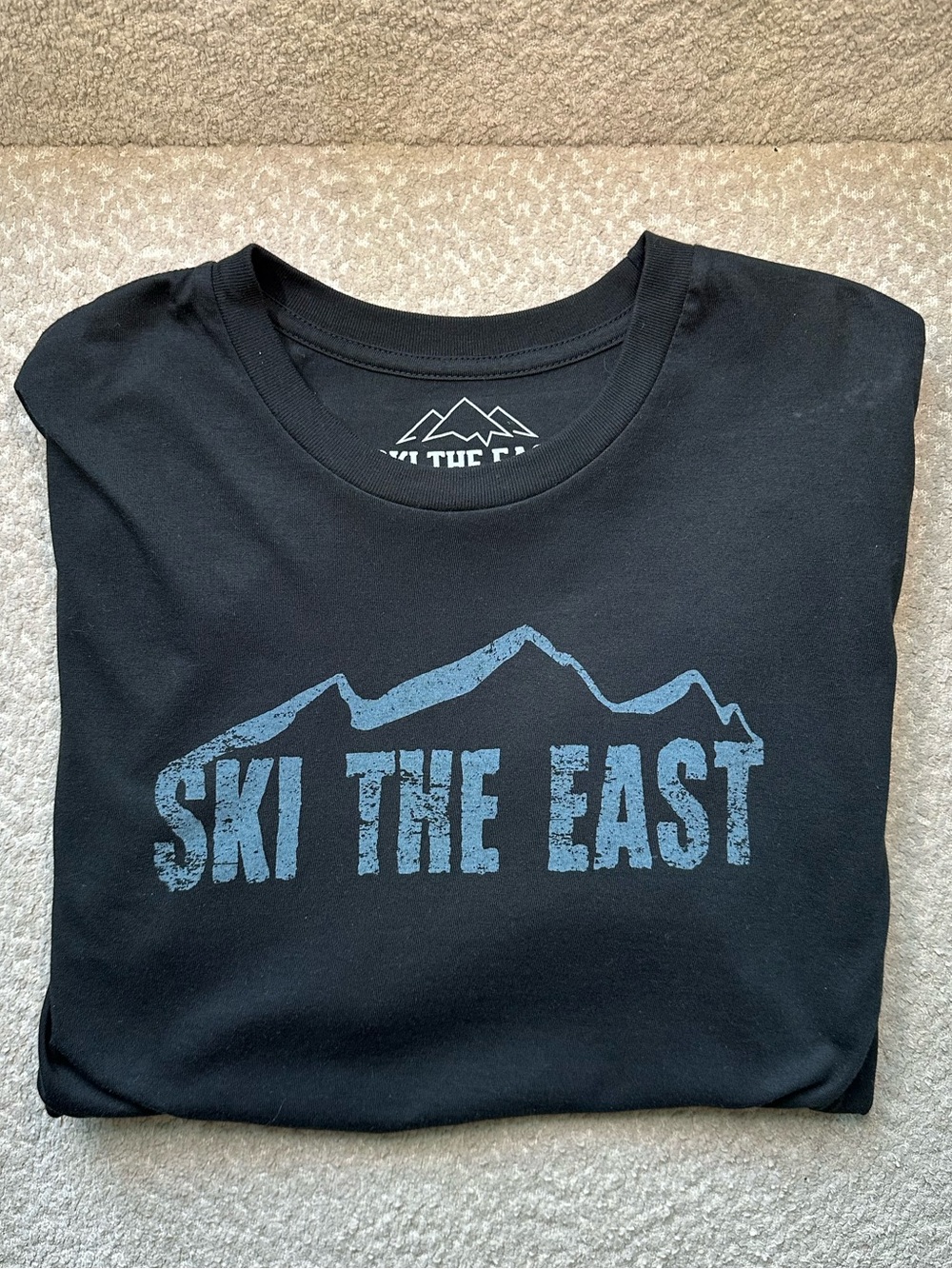 'Ski the East" Men's Large Black Logo T-Shirt, High Quality Material